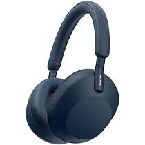 Sony WH-1000XM5 Noise Cancelling Wireless Headphones, Hi-Res Audio, Best Phone Call Quality, 30 Hours Battery Life, Wearing Detection, Alexa Voice Assistant, Blue.